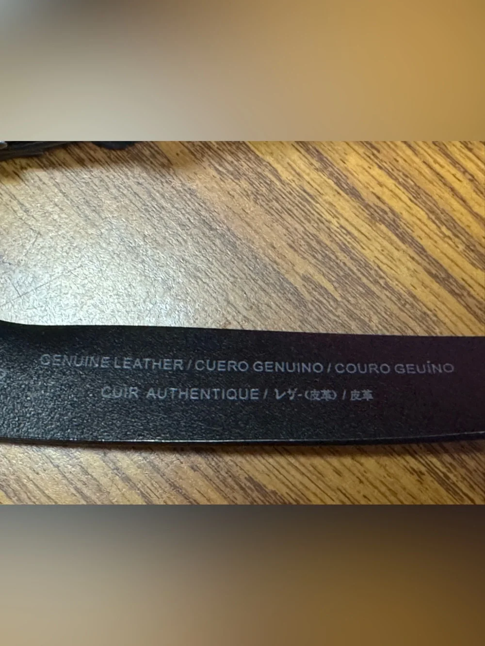 Armani Exchange Plate Buckle Belt 100% leather color Black Mens SZ 32